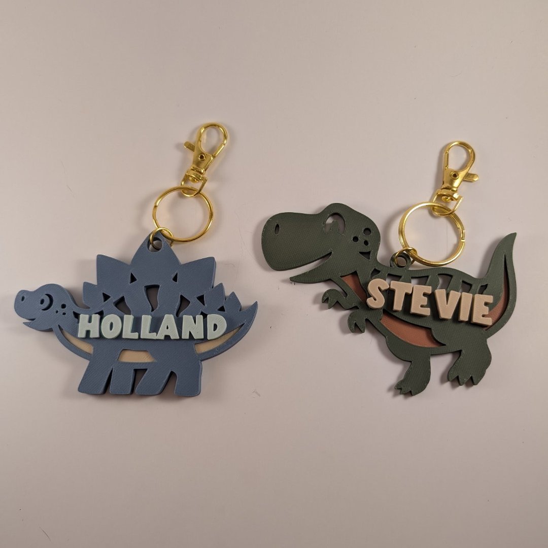 Dino Backpack Tag