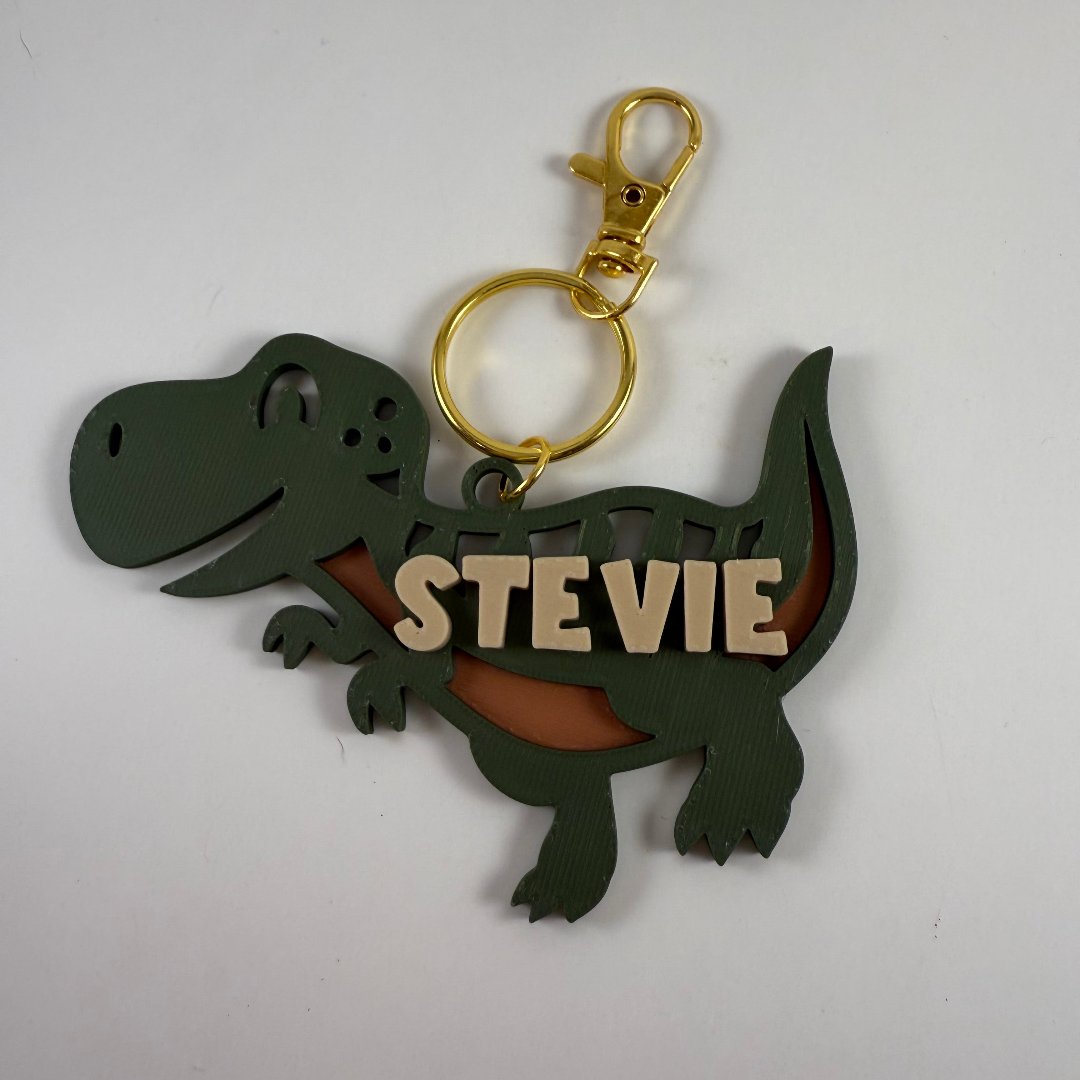 Dino Backpack Tag